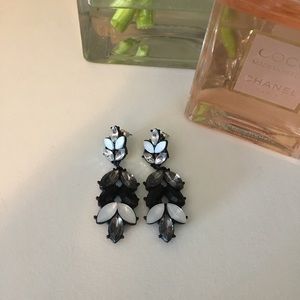 Express Black & White Statement Earrings (EUC)